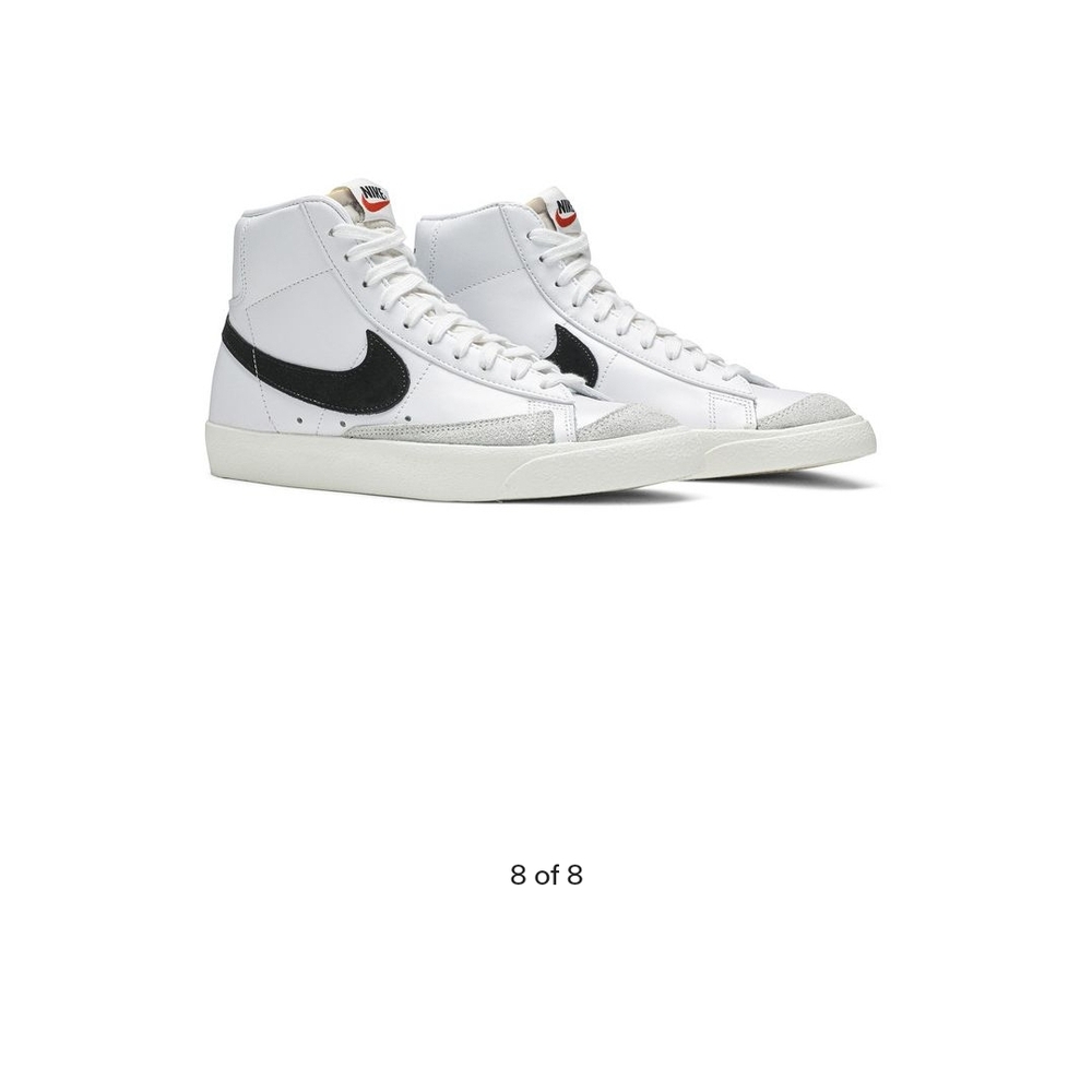 Nike White and Black Blazer High-Top Sneakers